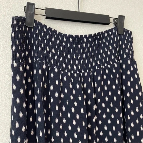 Madewell Midi Skirt Size 14 Shibori Dot Print Smocked Waist - Picture 6 of 10